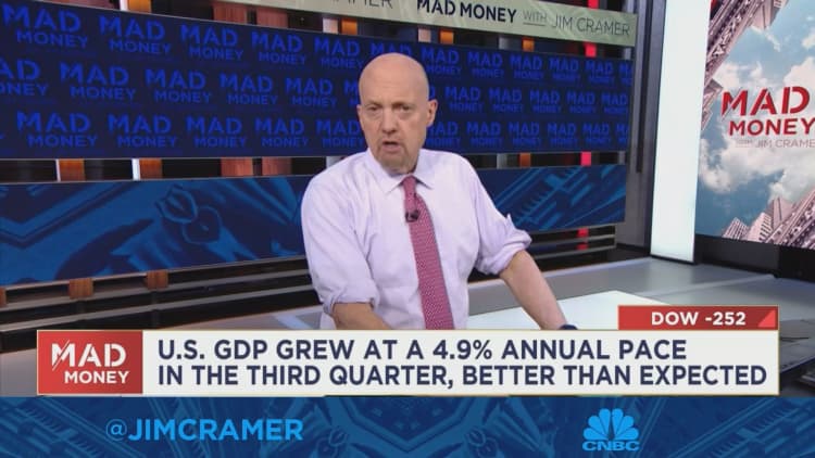 20-year and 30-year bond yields should be closer to 6%, says Jim Cramer