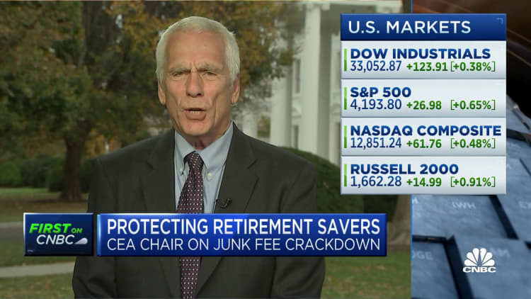CEA Chair Jared Bernstein talks the White House pushing back on junk fees tied to retirement savings