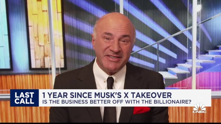 Kevin O'Leary: X is a 'walking disaster' right now for Elon Musk