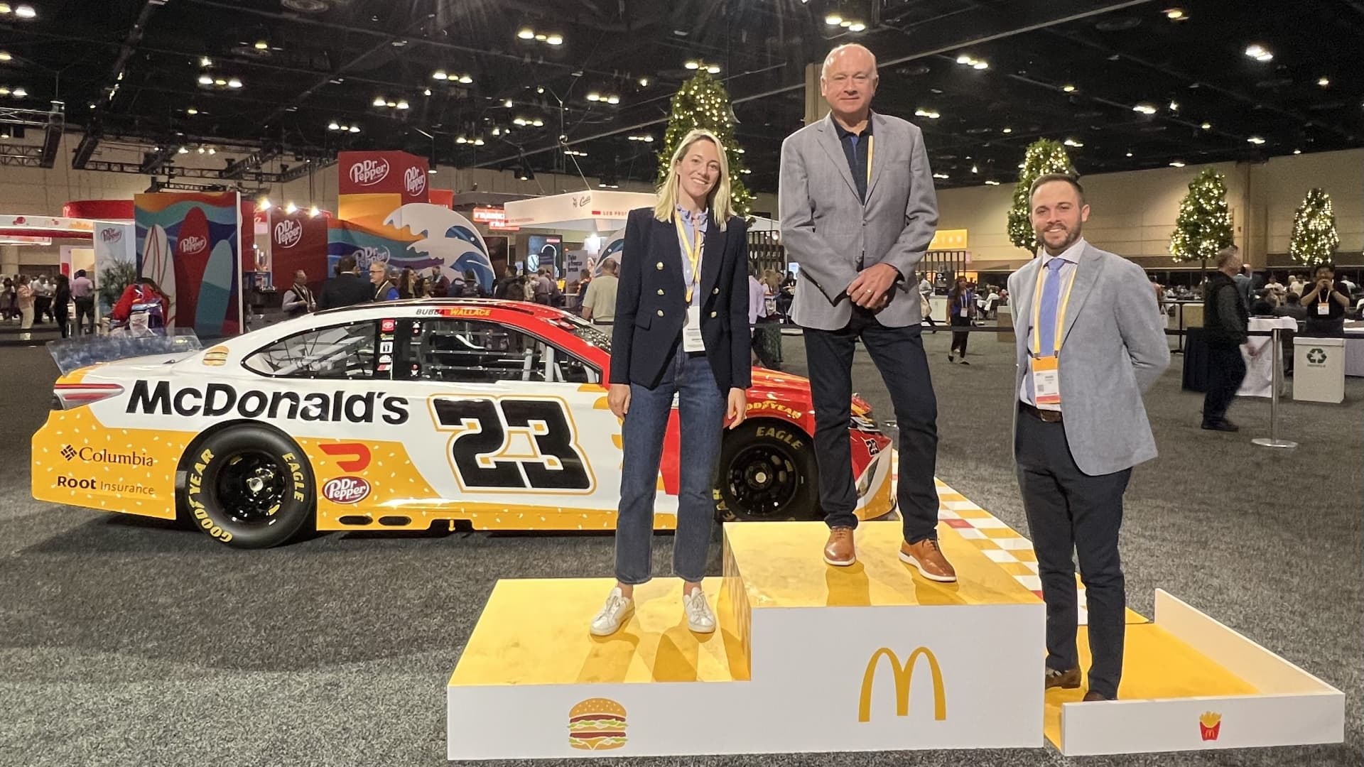 Paul Hendel and his children Lauren and Mark at a recent McDonald's event for employees.