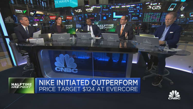 Nike initiated outperform at Evercore