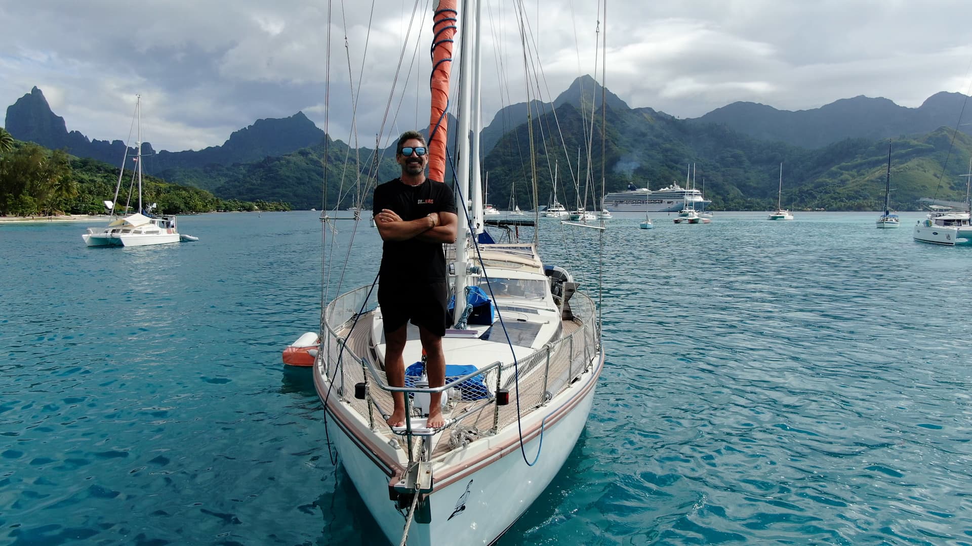 Trautman and his family are currently docked in French Polynesia.