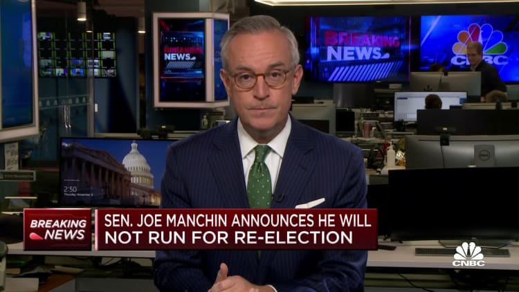 Sen. Joe Manchin announces he will not run for reelection in 2024