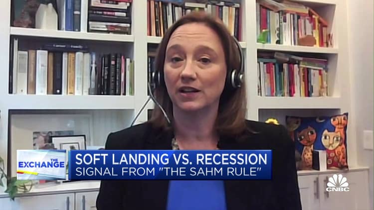Signs of recession could be on the horizon, says fmr.  Claudia Sahm, economist at the Fed