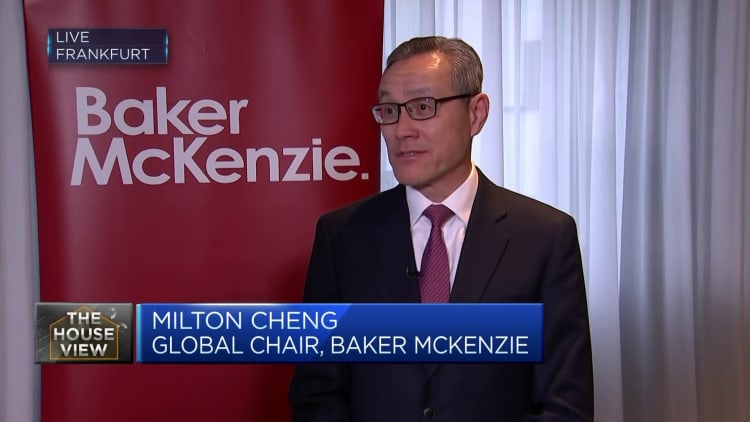 'De spanningen tussen de VS en China houden onze klanten vaak bezig', zegt de mondiale voorzitter van Baker McKenzie