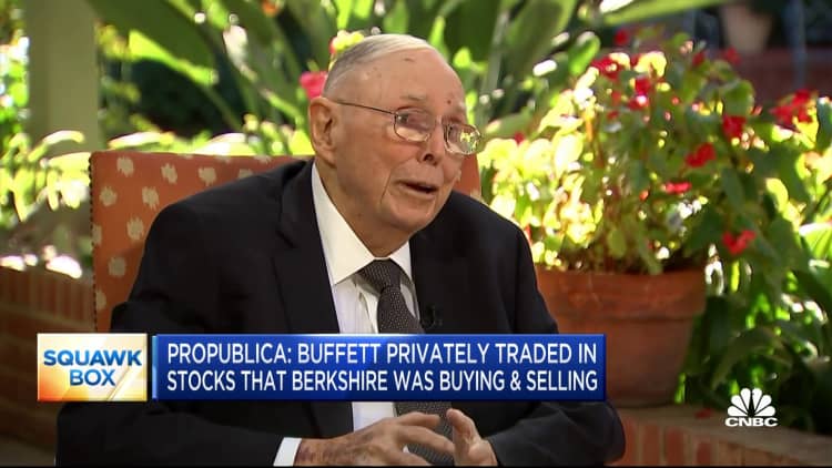 Charlie Munger on Warren Buffett: He cares more about what happens to Berkshire than his own money