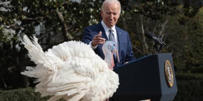 Biden Thanksgiving wish: Kudos for lower food, travel prices