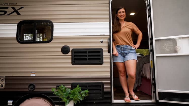 38-year-old makes $58,000 a year and lives in an RV in Austin, Texas