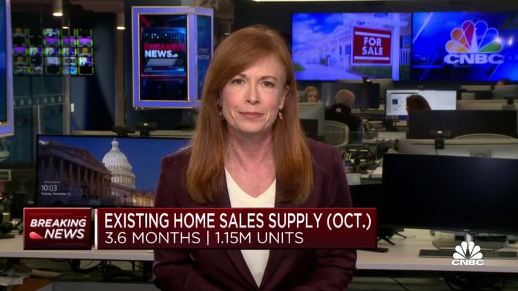 Home sales fell to a 13-year low in October