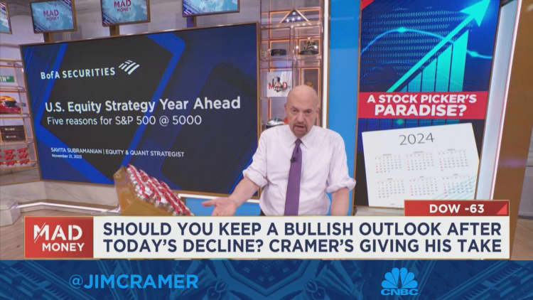 In the current environment if you like stocks you're treated like a rube, says Jim Cramer