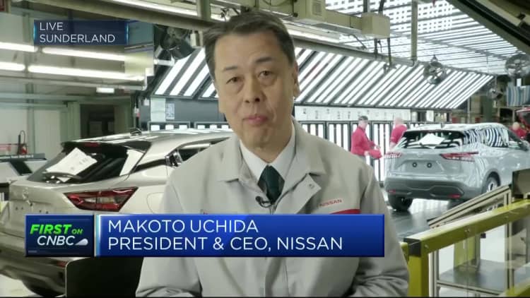 Nissan will invest over £1 billion in the U.K. to build electric versions of top-selling models, CEO says