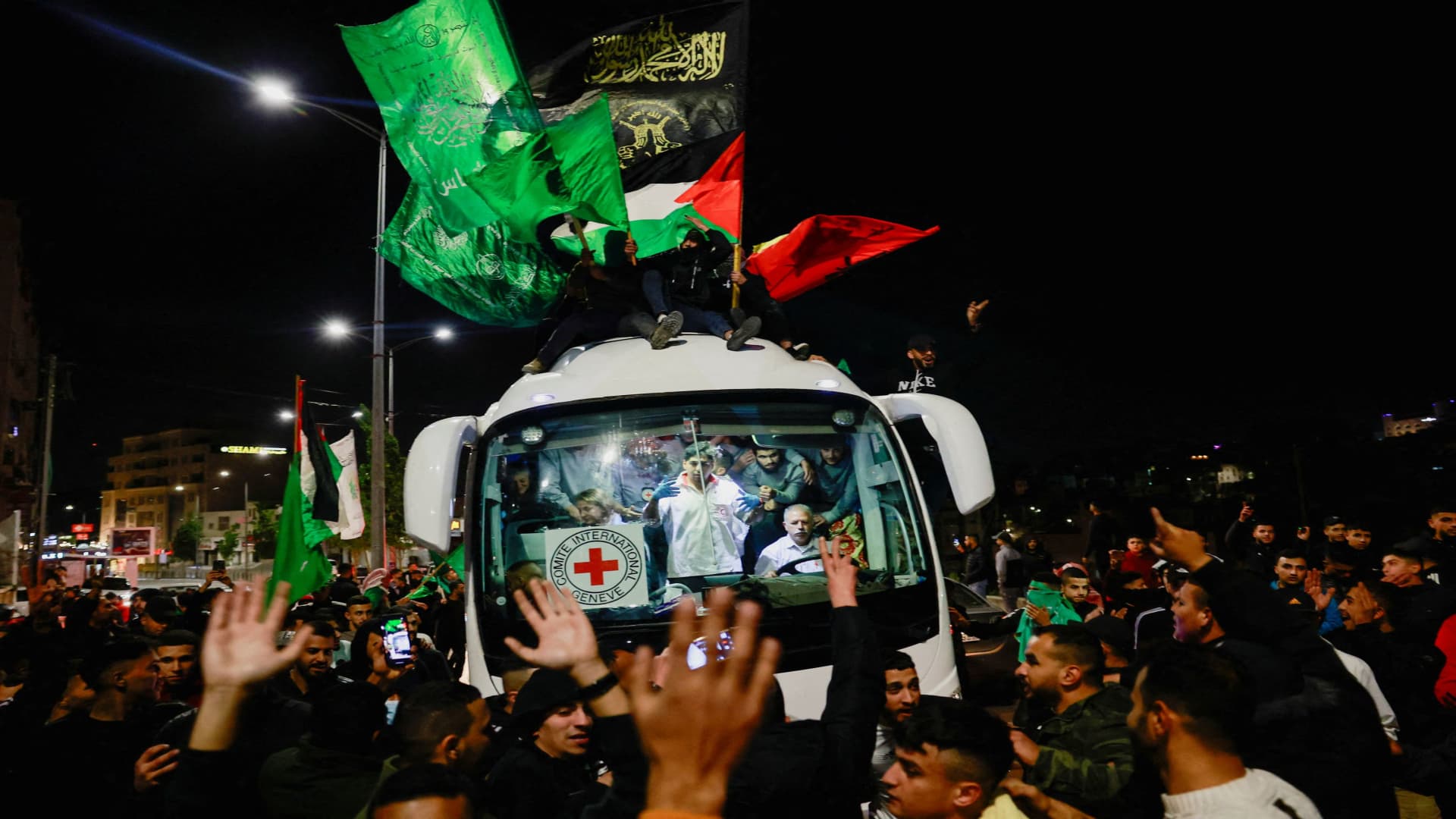 Hamas releases third group of hostages as a part of truce deal, whereas Netanyahu visits Gaza