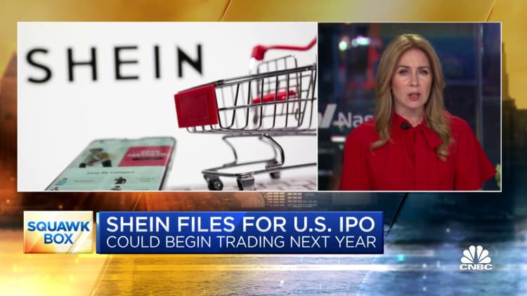 Shein files for U.S. IPO, could begin trading next year