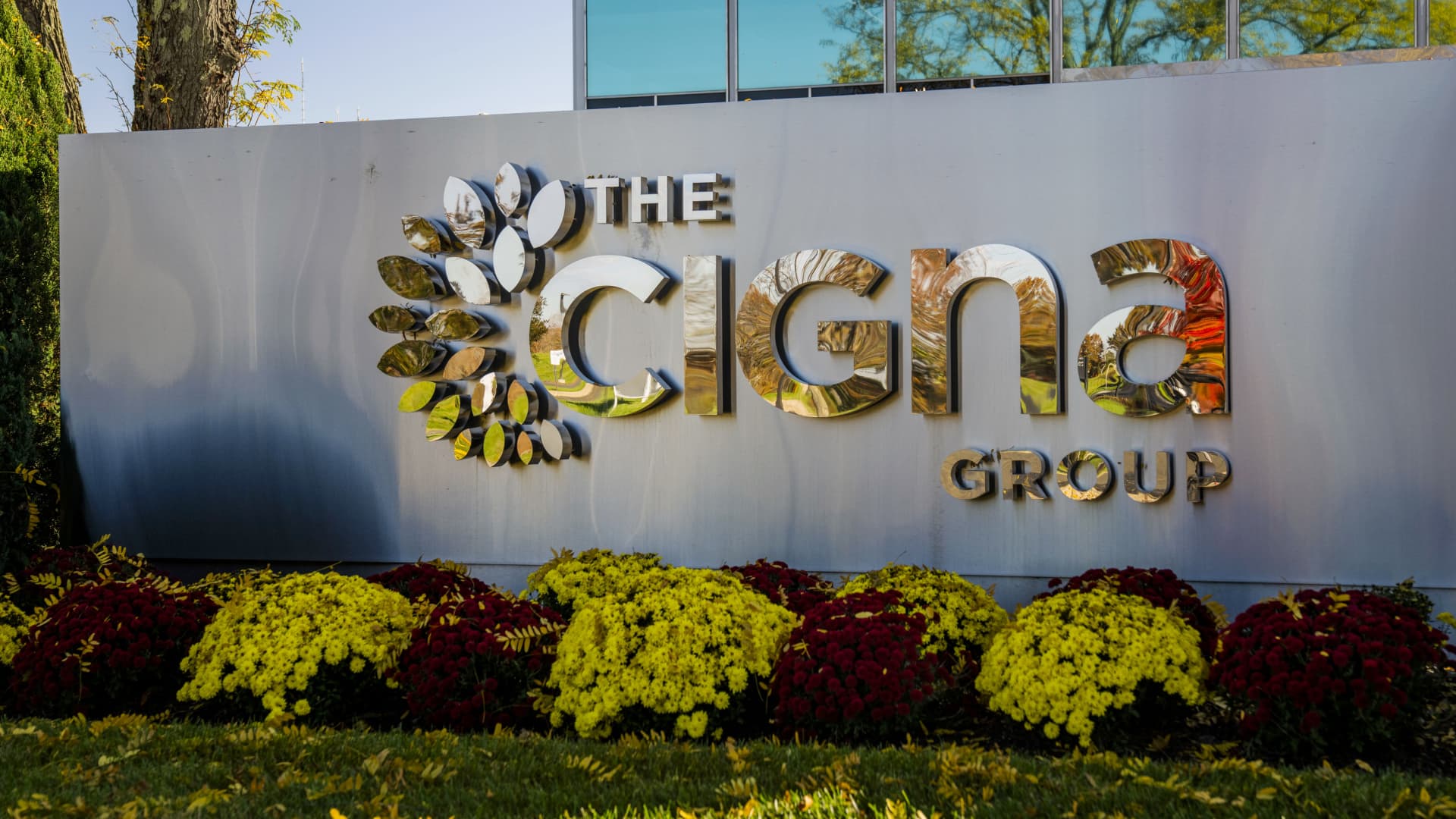 The Cigna Group headquarters in Bloomfield, Connecticut, on Oct. 27, 2023.