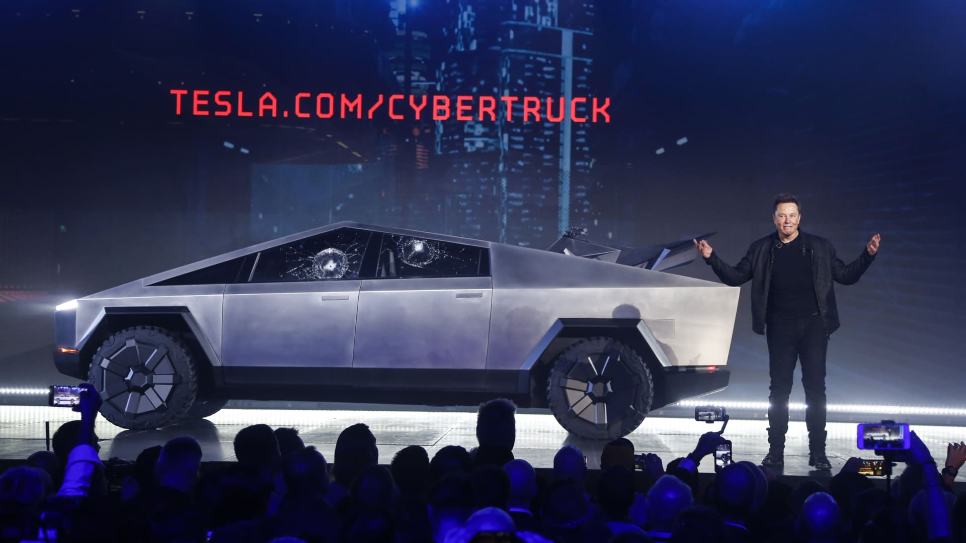 Elon Musk hypes Tesla Cybertruck at deliveries occasion in Austin