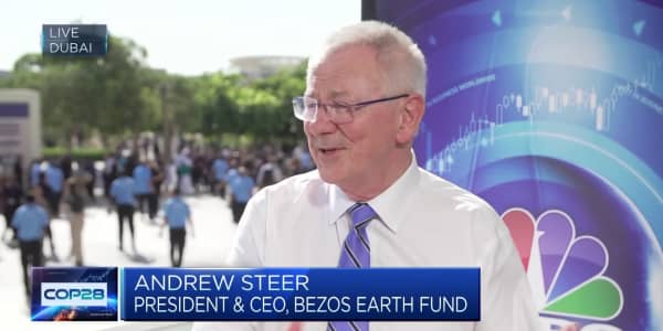 'Public, private and philanthropy' are needed to work together better, says Bezos Earth Fund CEO