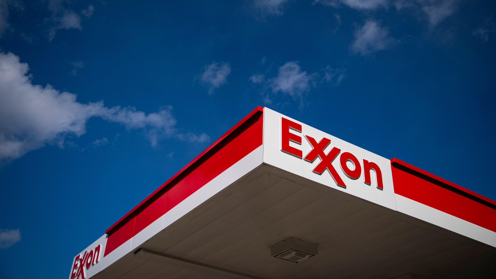 An Exxon Mobil gas station in Washington, D.C., on Nov. 28, 2023.