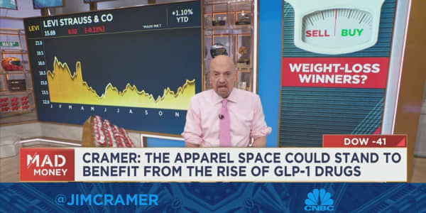 The apparel space could stand to benefit from the rise of weight-loss drugs, says Jim Cramer