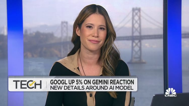 Google shares pop 5% after company announces Gemini AI model