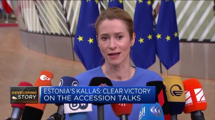 Estonia's Kallas: Clear victory on Ukraine accession talks