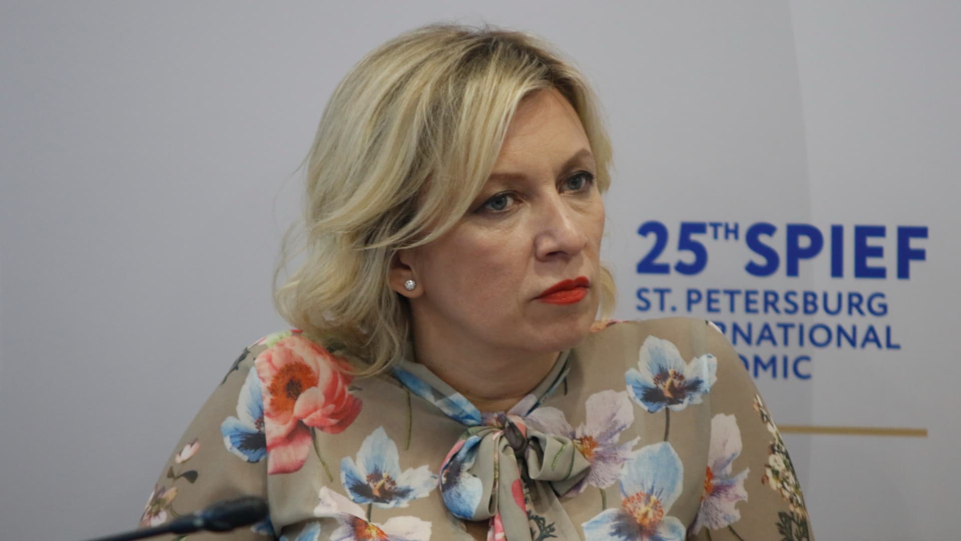 Maria Zakharova, spokesperson of the ministry of foreign affairs of the Russian federation in 2022.
