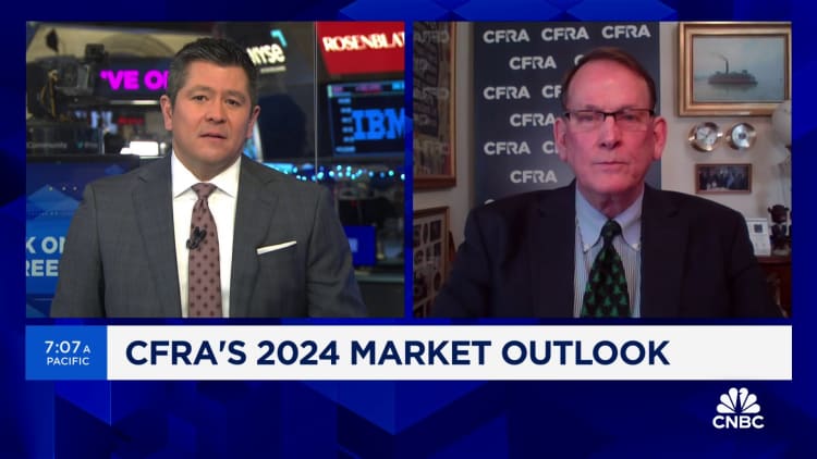 Prospects of lower rates are holding up equity multiples, says CFRA's Sam Stovall