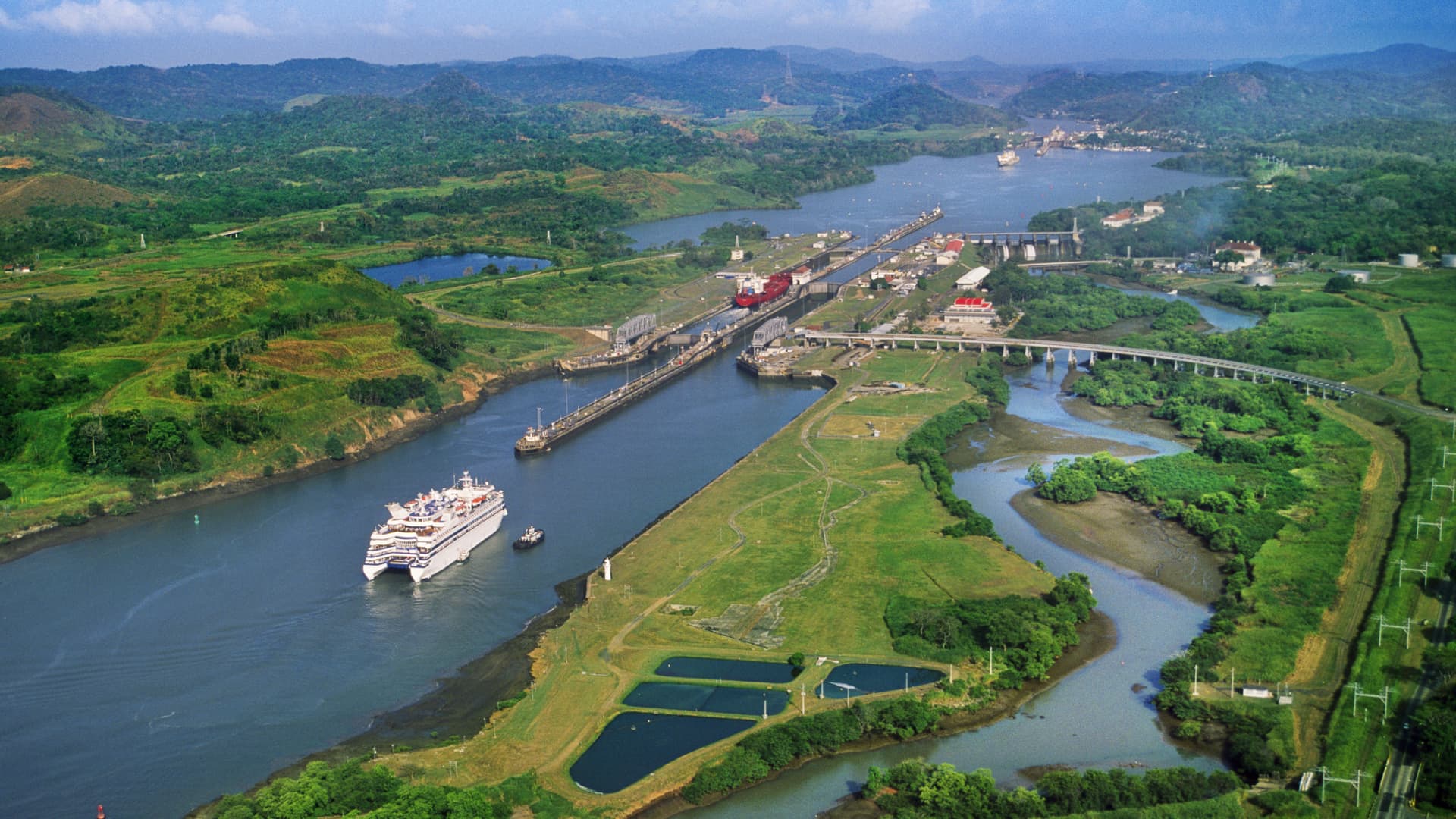 The Panama Canal in Panama, Central America.