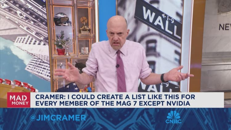 The market was due for a pullback, says Jim Cramer