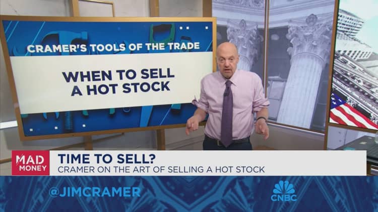 Jim Cramer talks when to sell a hot stock