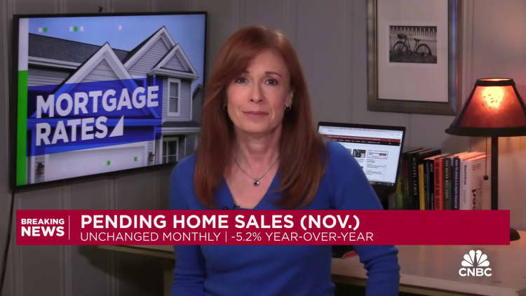 Pending home sales in November remain unchanged
