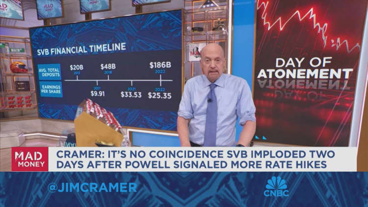 SVB didn't have a steady source of capital and a stable bond portfolio, says Jim Cramer
