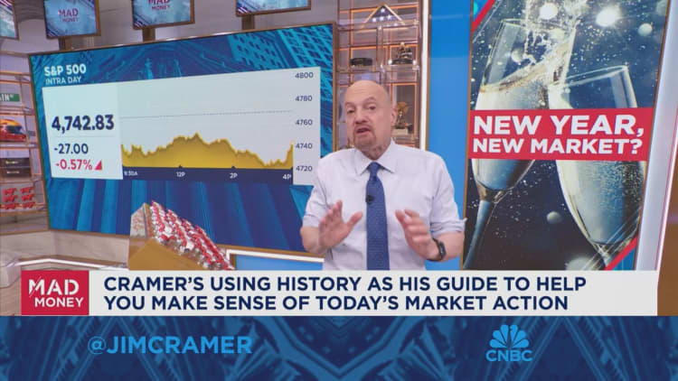 The first days of a new year tell us nothing, says Jim Cramer