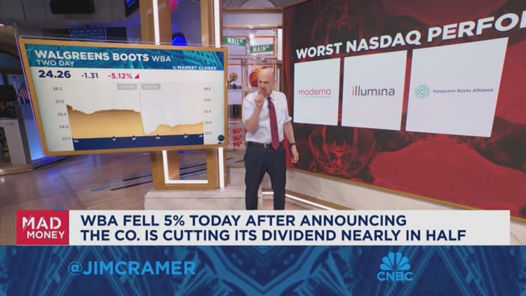 Jim Cramer looks at the worst Nasdaq performers of 2023