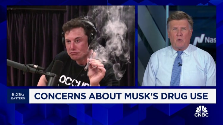 Elon Musk's drug use worries the heads of Tesla and SpaceX