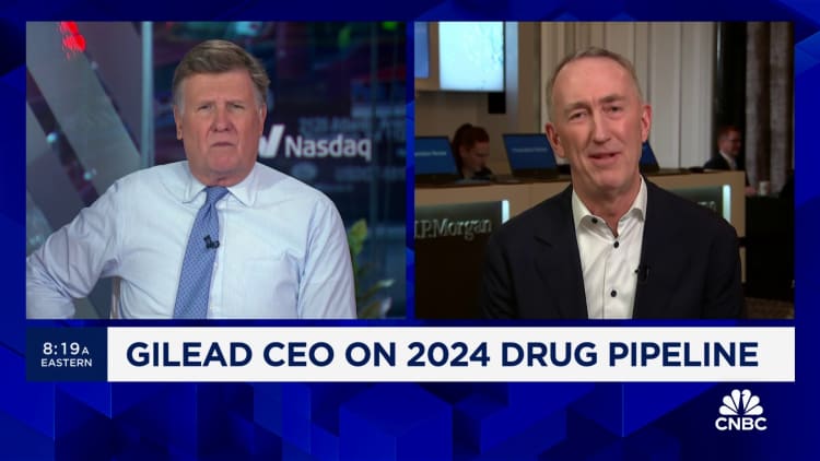 Gilead CEO On 2024 drug pipeline: Expect results from around two dozen clinical trials