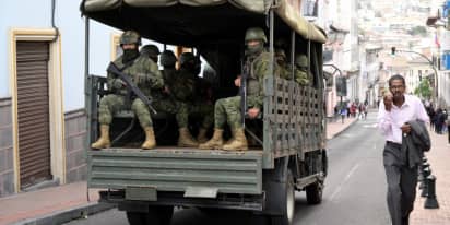 Ecuador's Noboa declares war on armed gangs after TV station attack