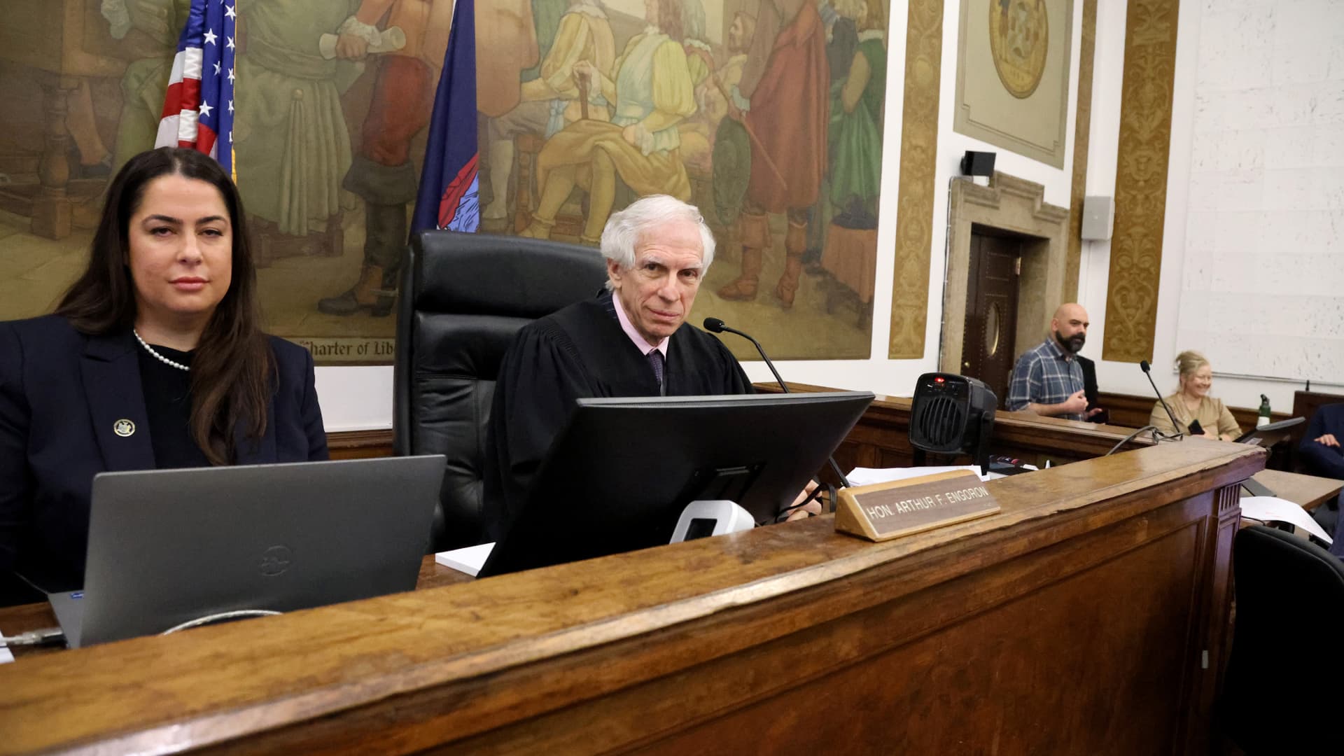 Judge Arthur Engoron presides over the civil fraud trial of former U.S. President Donald Trump at New York Supreme Court on Jan. 11, 2024.