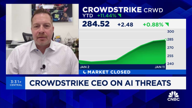CrowdStrike CEO on 'dark AI': You're going to see more cybercrime happening quicker than ever before
