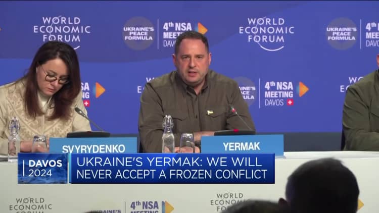 We will never accept a frozen conflict, Yermak tells CNBC
