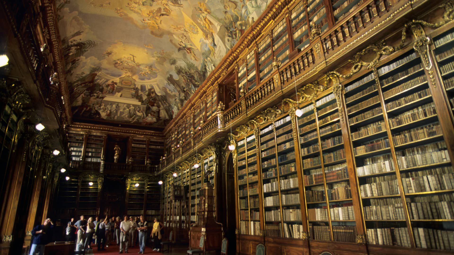 The library in Prague's Strahov Monastery.