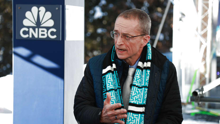 Pat Gelsinger, CEO Intel, speaking on CNBC's Squawk Box at the WEF Annual Meeting in Davos, Switzerland on Jan. 16th, 2024.