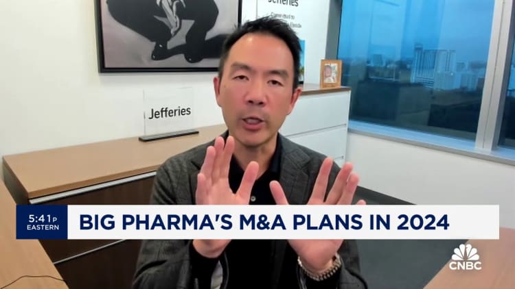 Pharma sector could see wave of M&A activity in 2024, says Jefferies' Michael Yee
