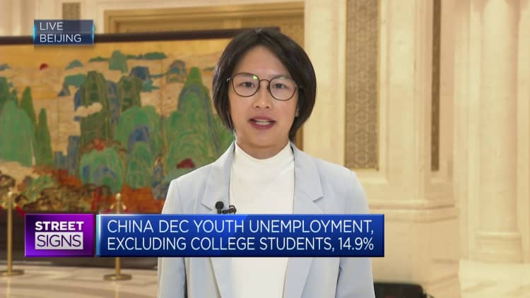 China's youth unemployment rate still high at 14.9%