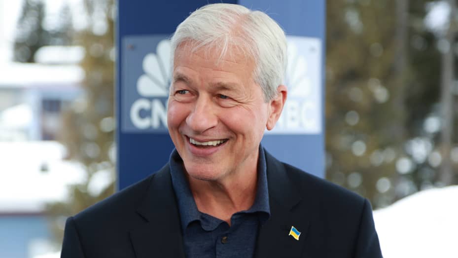 Jamie Dimon, President & CEO,Chairman & CEO JPMorgan Chase, speaking on CNBC's Squawk Box at the World Economic Forum Annual Meeting in Davos, Switzerland on Jan. 17th, 2024.