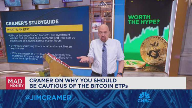 Jim Cramer explains bitcoin ETPs and if they are worth the hype