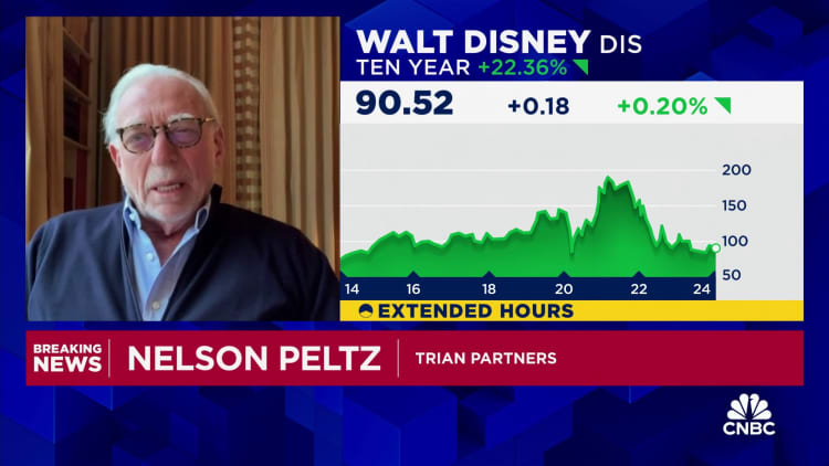 Nelson Peltz: Disney board has underperformed the S&P 500 'on every measure'