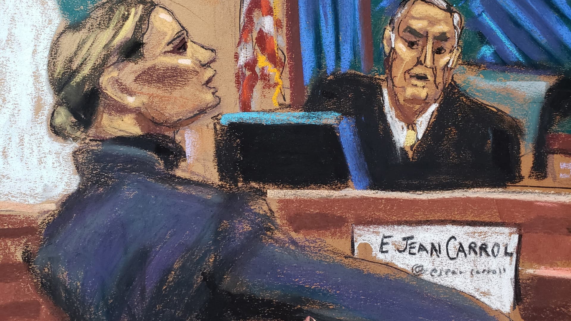 E. Jean Carroll testifies after ex-president, judge clash