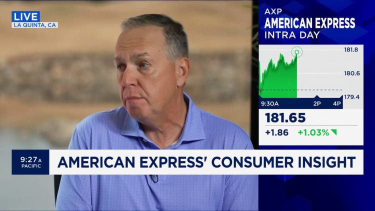 American Express CEO says spending is strong, delinquencies are down from 2019