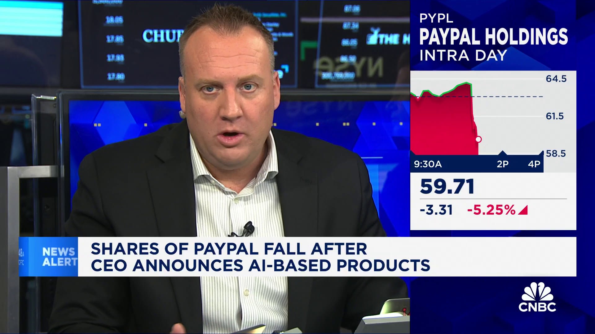 PayPal shares fall after CEO announces AI-based products