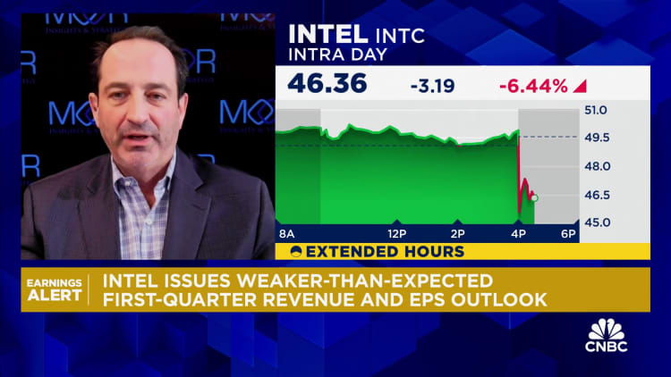 Intel issues weaker-than-expected Q1 revenue and EPS outlook